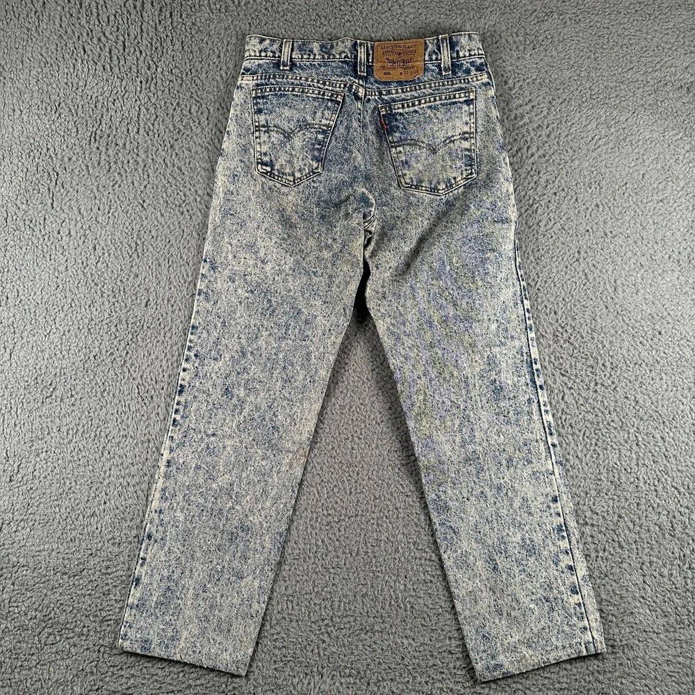 Vtg 1981 Levi's 575 Jeans Tapered Orange Tab Acid Wash USA 32x34(31x31 Fits)‎